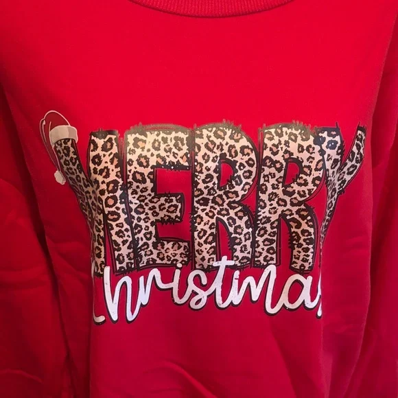 Red 'Merry Christmas' Sweatshirt - Picture 2 of 3